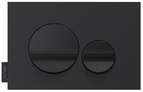 Панель змиву з круглими клавішами E20859-7-BMT (Матовий чорний і глянсовий чорний)