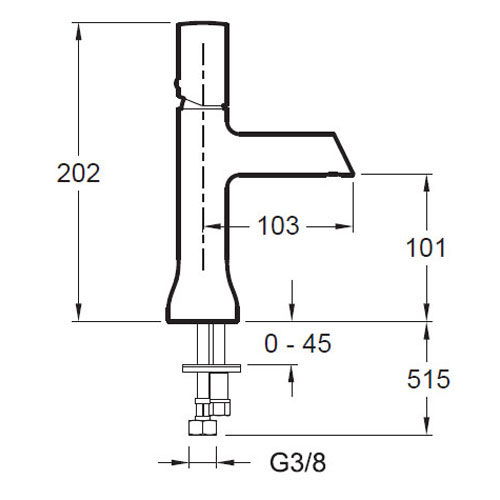 Toobi E7329-CP Змішувач для умивальника (хром)
