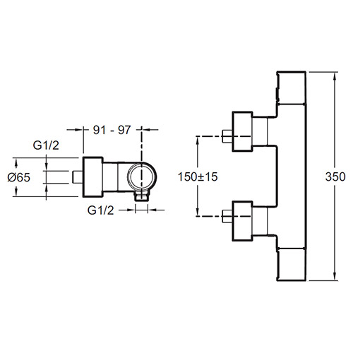 Composed E73164-CP - Термостатический смеситель для душа (Хром)