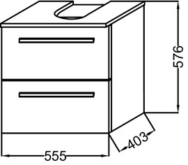 Struktura EB1387-N18 - Мебель под раковину 55 см.