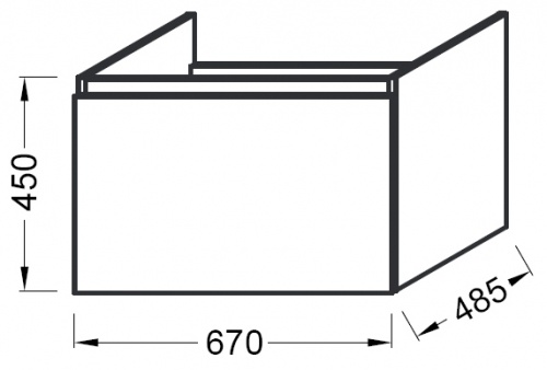 ODEON UP - Мебель под раковину (Серый антрацит)